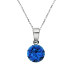 Naiste kaelakee DiamondSky "Classic (Capri Blue)" Swarovski kristallidega, Golden