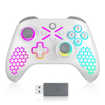 (E08-05-135)2,4 g žaidimų pultelis, skirtas &bdquo;Xbox One&ldquo; / S / X / serijos X / serijos S / kompiuteriui vaizdo žaidimų valdiklis &Scaron;e&scaron;ių a&scaron;ių vibracijos Rgb žaidimų pulto valdymo pulto vairasvirtė