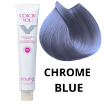 Young Color You Sinine juuksev&auml;rv plexi, keramiidide ja kinoa Chrome Blue 100ml
