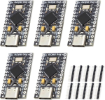 Pro Micro 32u4 kiibiga arendusplaat, 5 tk Pro Micro 5v/16mhz Nano mikrokontrolleri arendusplaat integreeritud Usb uuendaja Type-c liidesega, &uuml;hildub Arduino Ide-ga