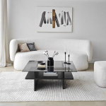 Kohvilaud, Saga Ruut, 90x35x90 cm, Must