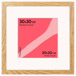 Looduslik raam passe-partout'ga fotodele suurusega 30x30 cm, passe-partout'ga 20x20 cm