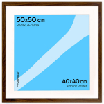 Pruun raam HEN PASS 4 50x50 cm koos passepartout'ga (40x40 cm)