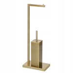 Kuldne WC 2 in 1 hoidja tualettpaberi ja harjaga, 67 cm