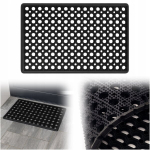 Kummist uksematt koos sissep&auml;&auml;surambiga V&auml;limatte 60X90Cm