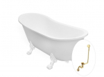 Vann Besco Olaya 160, White+White, sifooniga &uuml;levooluga Klik-klak Gold
