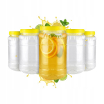 5x 2l plastkonteiner toiduainete, vedelike ja kuivtoodete jaoks