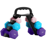 Hantlite komplekt hoiuriiuliga, 6 hantli komplekt fitness-treeninguks, 2 x 1 kg, 2 x 3 kg, 2 x 5 kg