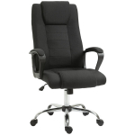 Ergonoomiline kontoritool, arvutitool, kiikemehhanismiga, peatoe, p&ouml;&ouml;ratav, k&otilde;rguse reguleeritav, linasest kangast tundega, must, 62 x 76 x 110-119 cm