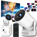 Projektor Multimeediaprojektor Androidi ja Wi-Fi 6-ga, LED-iga, pildikorrektsiooniga