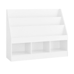 SoBuy Raamatukapp KMB118-W Valge 100x30x80cm 3 sektsiooniga