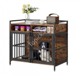 Mobilių stiliaus &scaron;unų narvas su laikymo skyriumi 104,1x59,9x91,9 cm