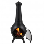 Chiminea, Sf&auml;&auml;riline v&auml;likamin, 52x50x130 cm, Must, Alumiinium
