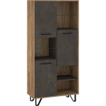 Raamaturiiul Meblocross Boss Bos-11 3D, pruun/hall