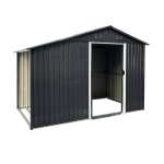 Metallist aiakuur k&uuml;ttepuude varjualusega, 5,77 m2, antratsiit