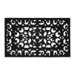 Kummist uksematt 75x45 cm, must v&auml;rv