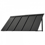 Ukse varikatus, fikseeritud metall, 143x59x61 cm, must, teras