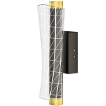 Sise-seinalamp LED-valgusega, restdisain, reguleeritav heledus, metall, must, 2 tk