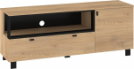 Meblocross Vegas telerialus, 150x60x42 cm, tamm/must &ndash; moodne ja praktiline meediam&ouml;&ouml;bel