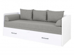 Kokkupandav voodi Black Red White Tetrix, 80-160x200 cm, valge/hall