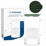 Klaasist filtrikann LED-loenduriga Wessper D4 BOROSILICATE MINI 2l