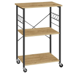 Leobert mobiilne k&ouml;&ouml;gikapp ratastel &ndash; maal&auml;hedane pruun moodne metallist hoiuk&auml;ru