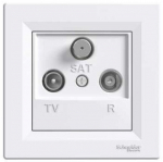 Schneider Electric Asfora TV/R/SAT l&otilde;pp-pesa, 1 dB, valge