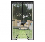 Screen door magnetiline s&auml;&auml;sev&otilde;rk uksele, 90 &times; 210 cm, must