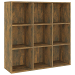 vidaXL raamatukapp, suitsutatud tamm, 98 x 30 x 98 cm