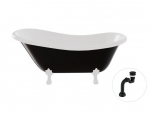 Vann Besco Otylia B&W 160, Must/Valge+Valge, sifooniga Klik-klak Must