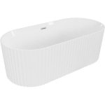 Vann Mexen Paola, 170 x 80 cm, valge l&auml;ige + harjatud nikkel &uuml;levool