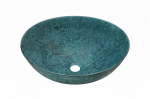 Vaskne, patineeritud, k&auml;sitsi sepistatud kraanikauss 41x16,5 cm, PATINA