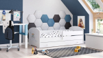 Lastevoodi LUK 140x70 sahtli ja madratsiga Blue teddy bear