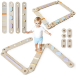 Suur puidust sensoorne tasakaaluraja &ndash; balansirada, 9 elementi