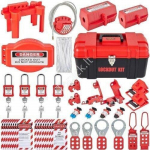 42 osade Lockout/Tagout (LOTO) ohutuskomplekt