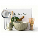 Matcha komplekt (5 tk), anum, bambusest vispel, s&otilde;el, koduk&ouml;&ouml;kidesse