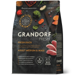 Grandorf Fresh V&auml;rske Pardiliha ja Bataat keskmist ja suurt kasvu koertele 3kg