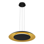 Rippvalgusti Piattino must kuldne 30W LED &ndash; reguleeritav valge valgus 3000K&ndash;6000K