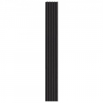Akustilised seinapaneelid, 240x20x2.1 cm, must, MDF
