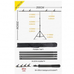 T-kujuline alus objektide pildistamiseks (taustata) 2m x 2m