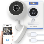 Nutikas minivalvekaamera LIVMAN A2 paindlike vaatenurkade, kahesuunalise h&auml;&auml;lfunktsiooni ja O-KM Pro (O-KAM) rakenduse juhtimisega, toide USB-juhtme kaudu, 640x480 pikslit