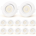 Cloksh s&uuml;vistatavad LED valgustid, 6W, 3000K, 12 tk