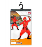 "PUNANE DRAAKON-NINJA" (kapuutsiga mantel, p&uuml;ksid, v&ouml;&ouml;, n&auml;omask, k&auml;e- ja jalasidemed)