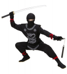"MUST NINJA" (lipsudega mantel, lipsudega p&uuml;ksid, rinnakaitse, mask)