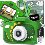 Digikaamera Laste digikaamera, 40 MP, 32 GB, Vaiki&scaron;kas skaitmeninis fotoaparatas, 40 MP, 32 GB