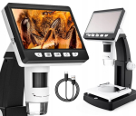 Digitaalne &otilde;ppemikroskoop, 1000x, HD IPS-ekraan, LED, Skaitmeninis edukacinis mikroskopas, 1000x, HD IPS ekranas, LED