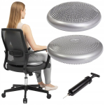 Tasakaalupadi pumbaga 33 cm, sinine, Balansinė pusiausvyros pagalvė su pompa 33 cm, mėlyna