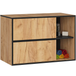 Vannitoa valamukapp Akord Vami W90 tamm Craft / must 90 cm, seinale paigaldatav, 2 sahtlit