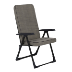 Kokkupandav aiatool Patio Modena Kwadrat Black Edition reguleeritava terasraamiga, mikrokiudpadjaga