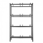 Veepudelite riiul, 65x33x109 cm, must, raud